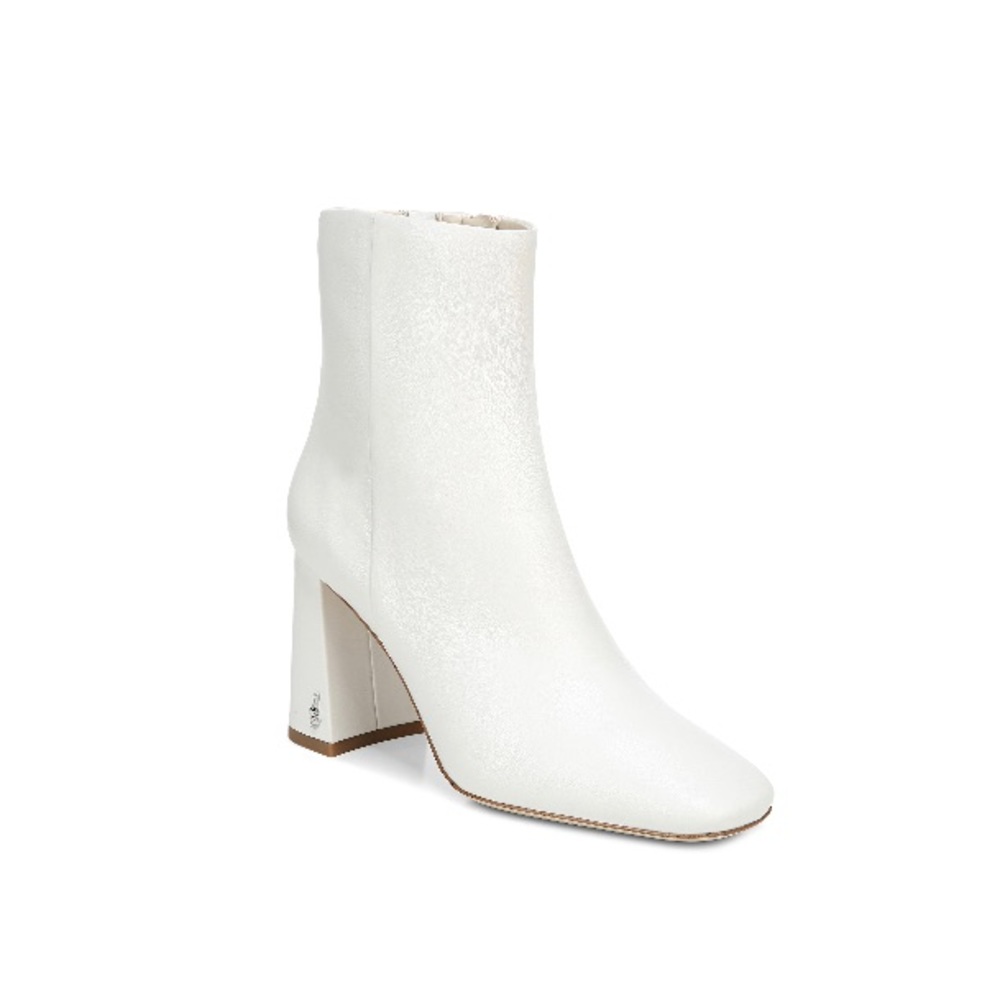 Sam Edelman Codie Square Toe Booties White Size 10